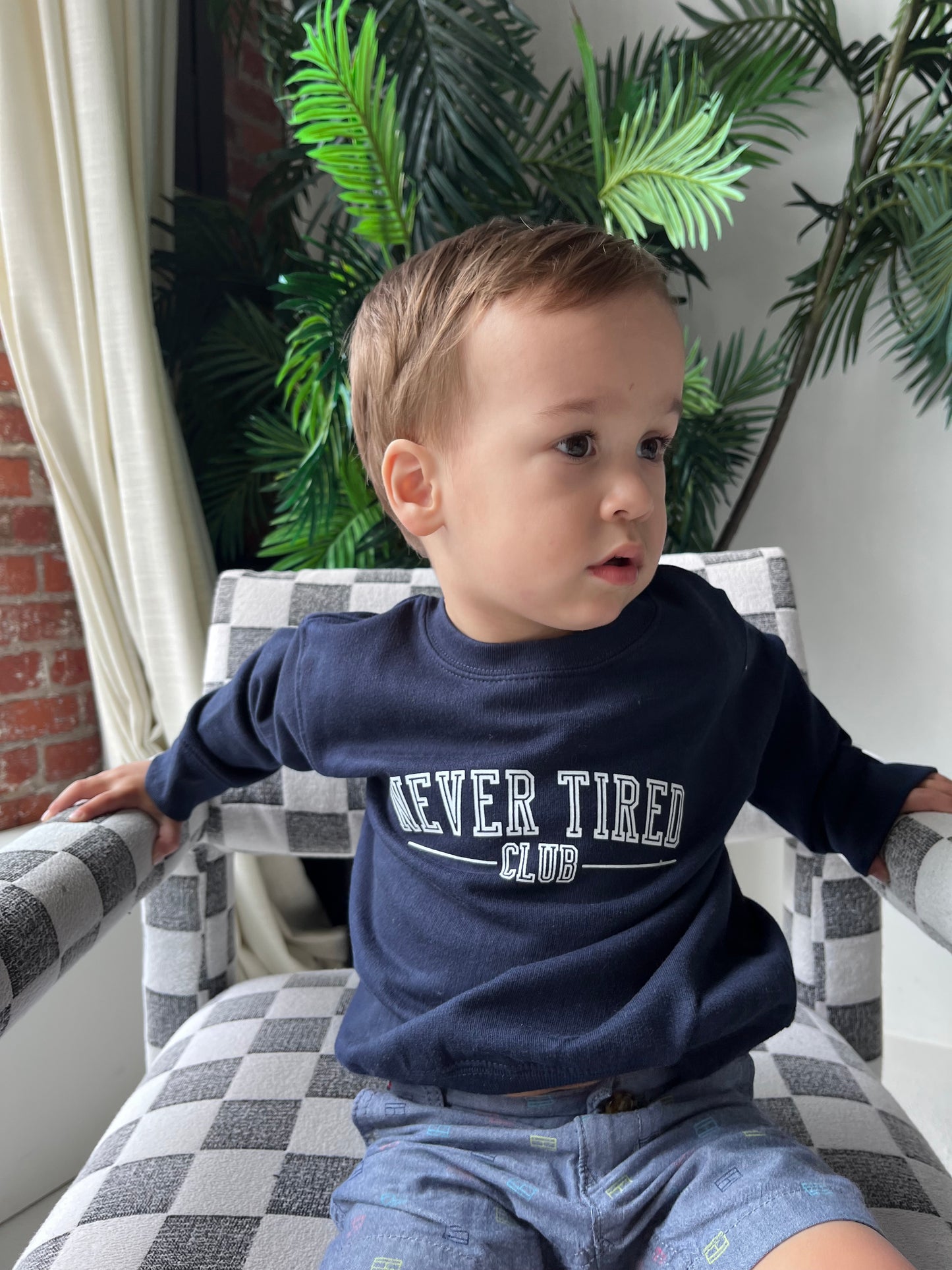 Never Tired Club Toddler Crewneck
