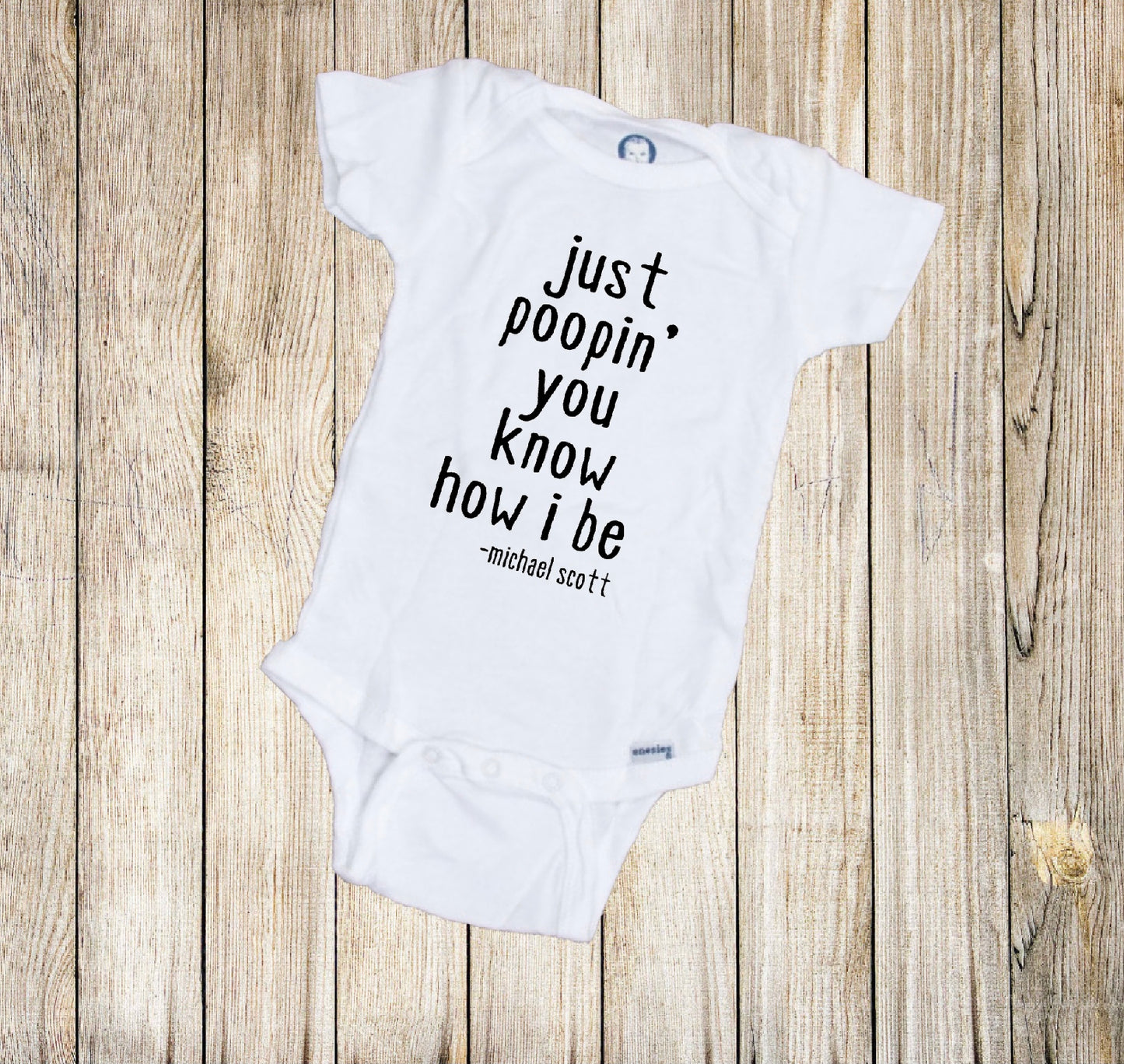 Just Poopin’ Office Inspired Baby Onesie®