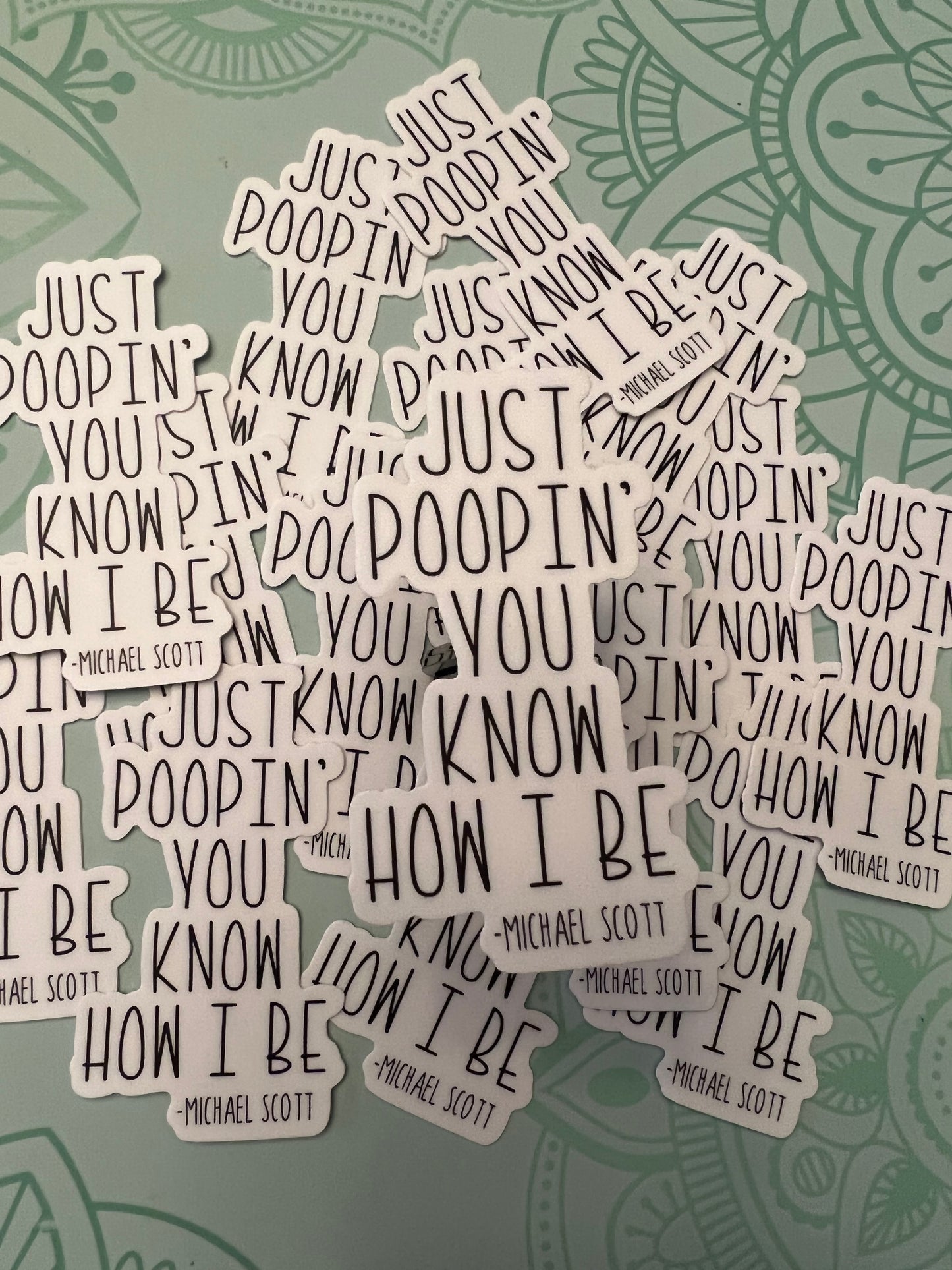 Just Poopin' Vinyl Sticker