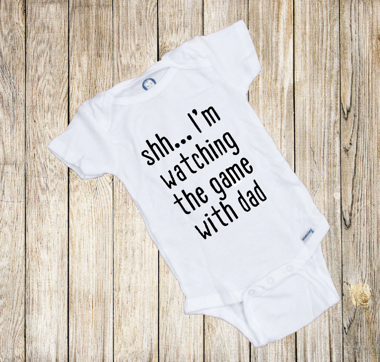 Shh...I'm Watching The Game With Dad Baby Onesie®