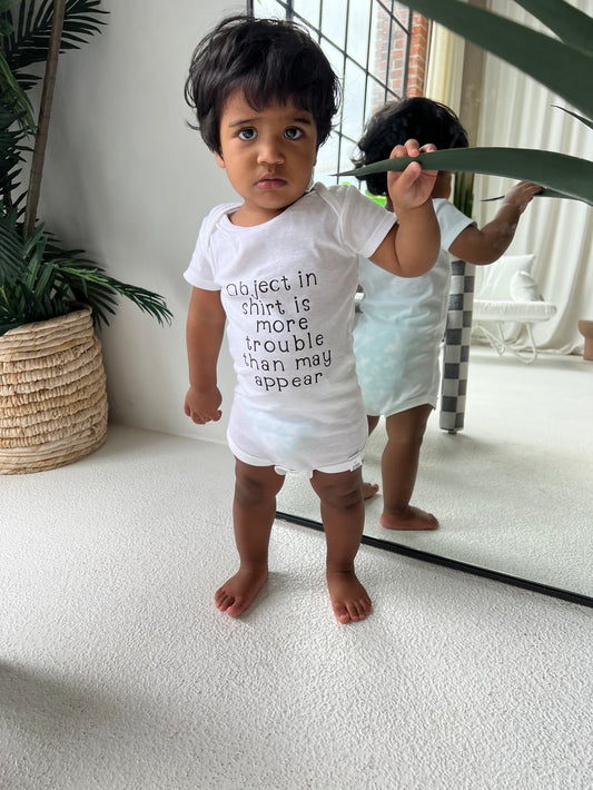 Object In Shirt Is More Trouble Than May Appear Baby Onesie®