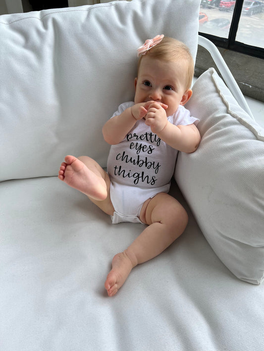 Pretty Eyes Chubby Thighs Baby Onesie®