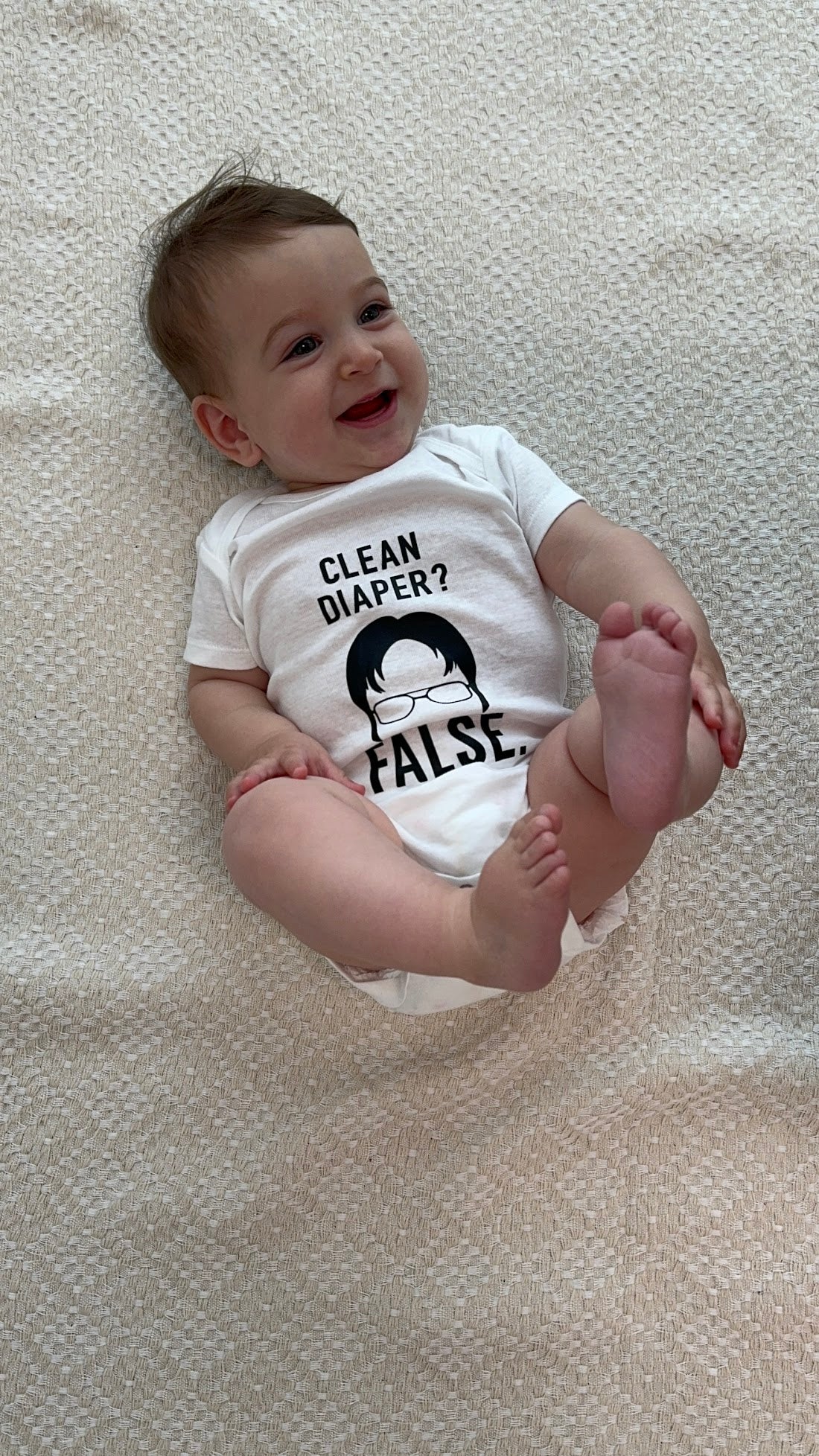 Clean Diaper False Office Inspired Onesie®
