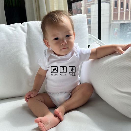 Crawl, Walk, Football Baby Onesie®