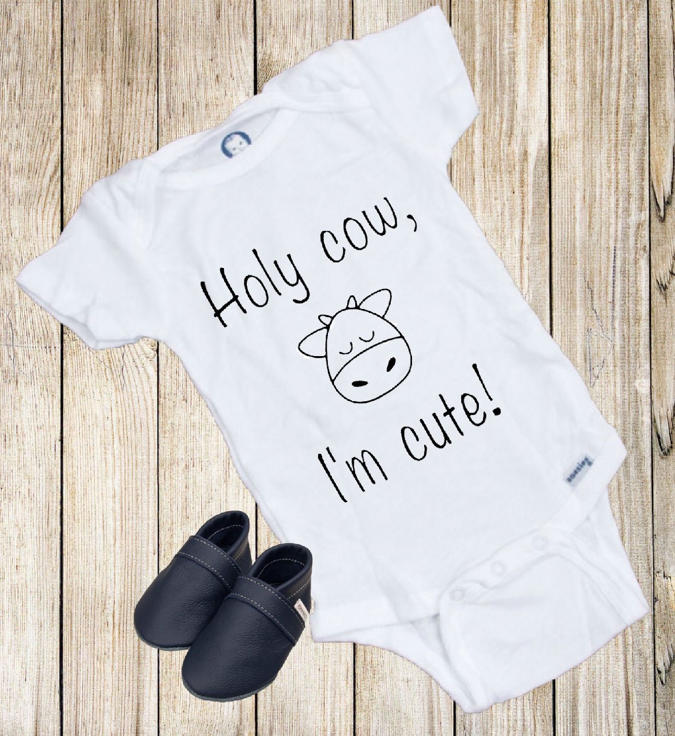 Holy Cow,  I'm Cute Baby Onesie®