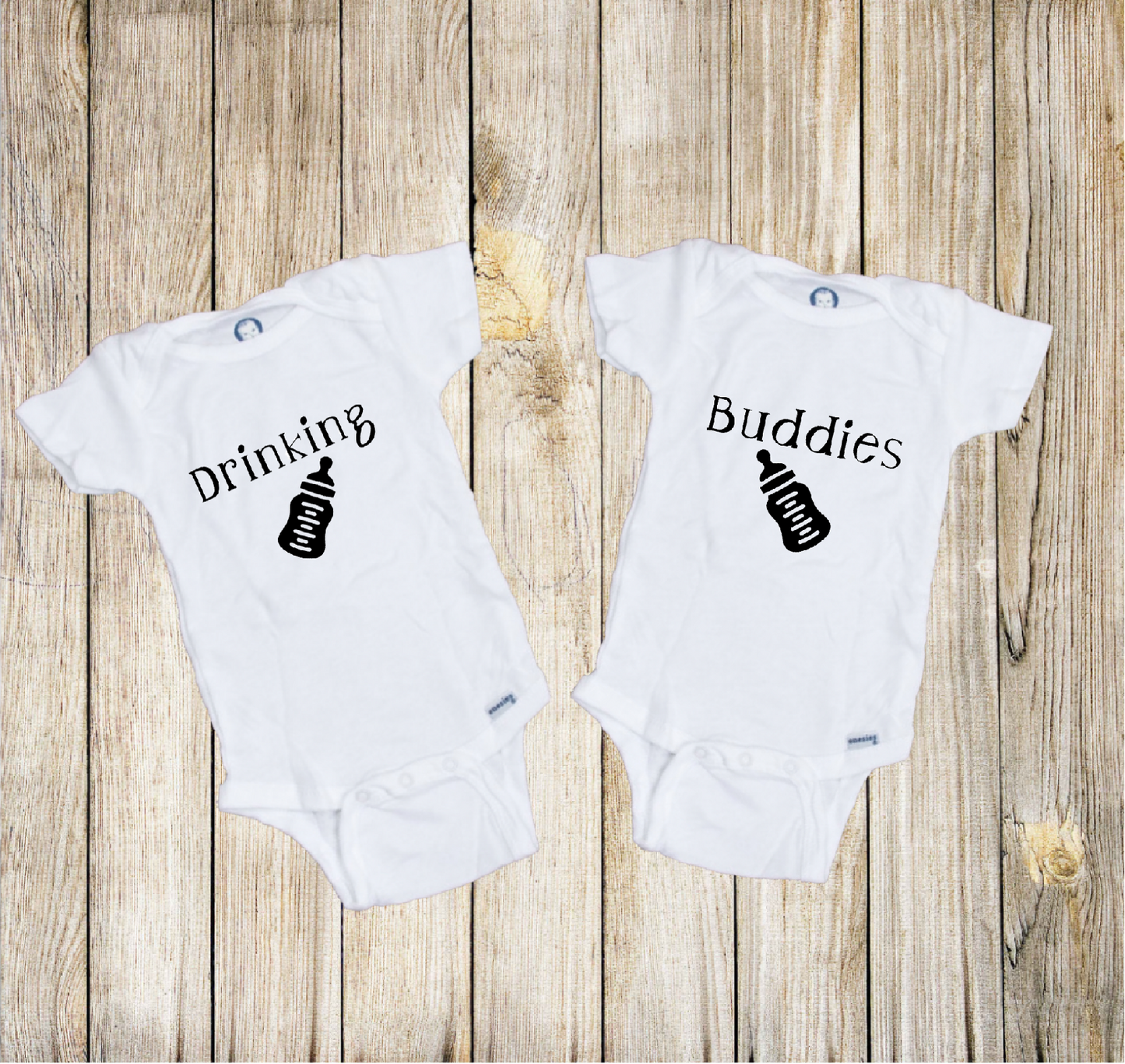 Drinking Buddies Twin Baby Onesies®