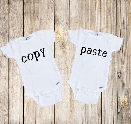 Copy and Paste Twin Baby Onesies®