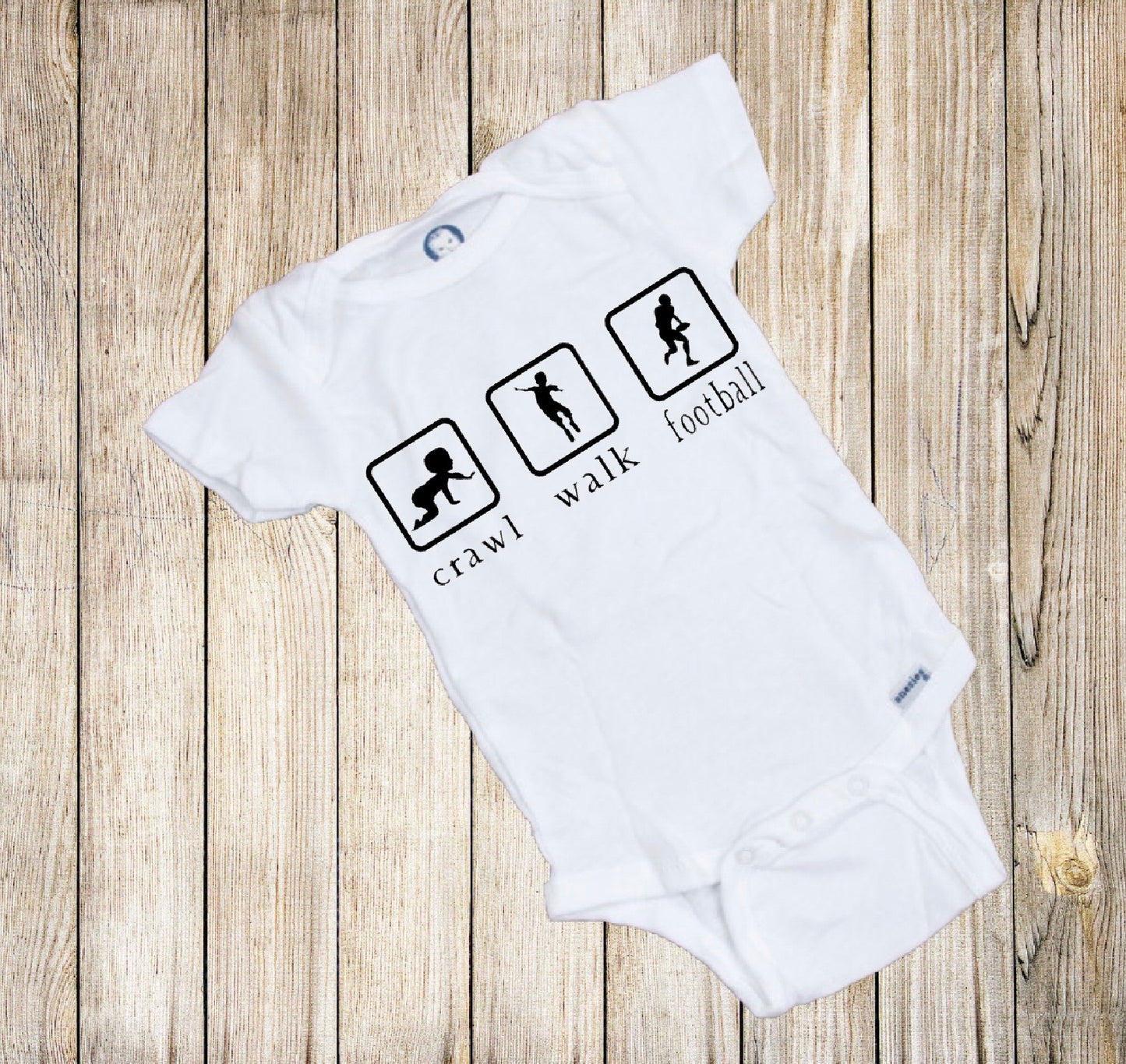 Crawl, Walk, Football Baby Onesie®