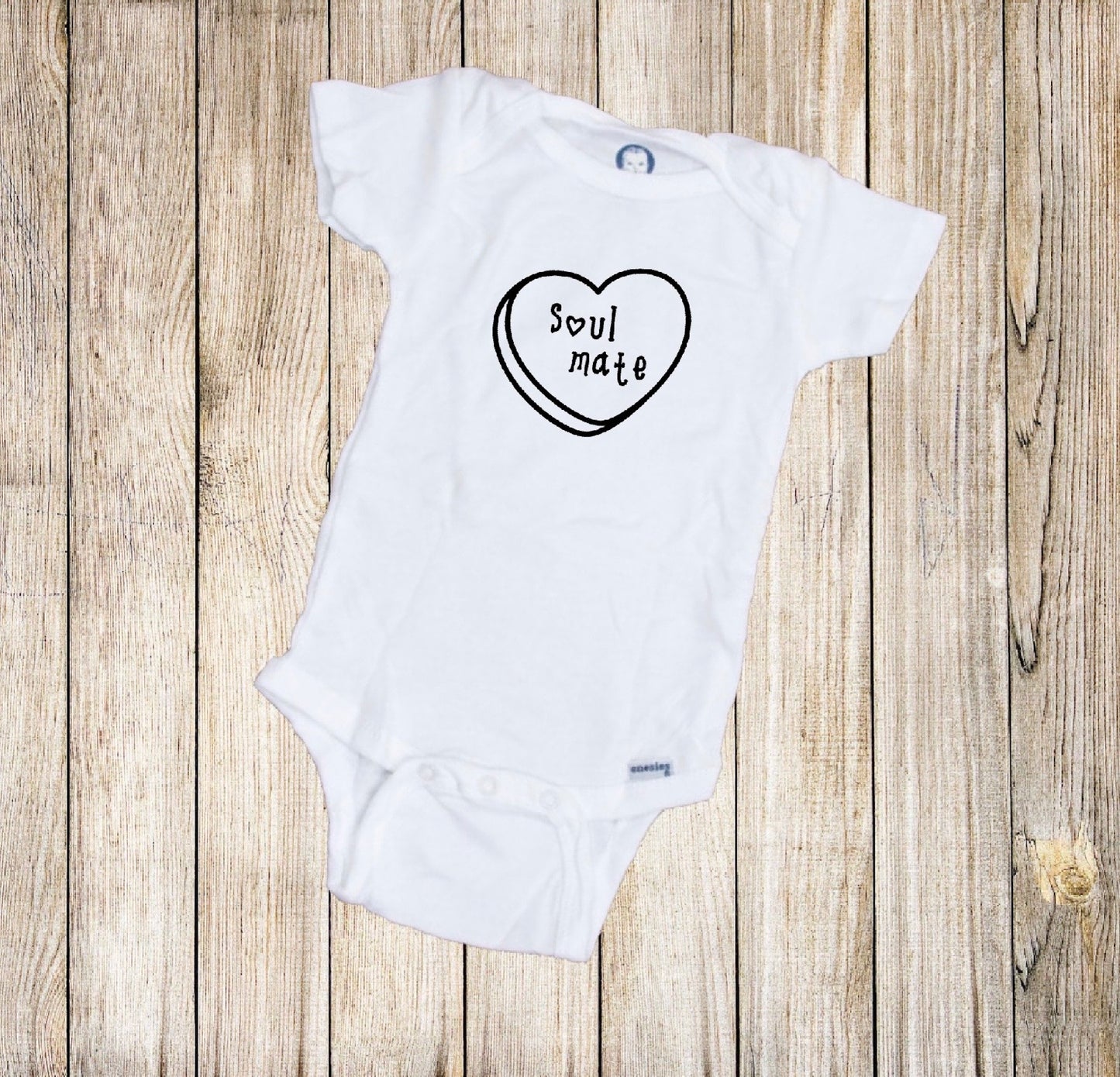 Soul Mate Candy Heart Baby Onesie®